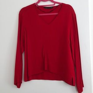 Red Zara Longsleeve Top
